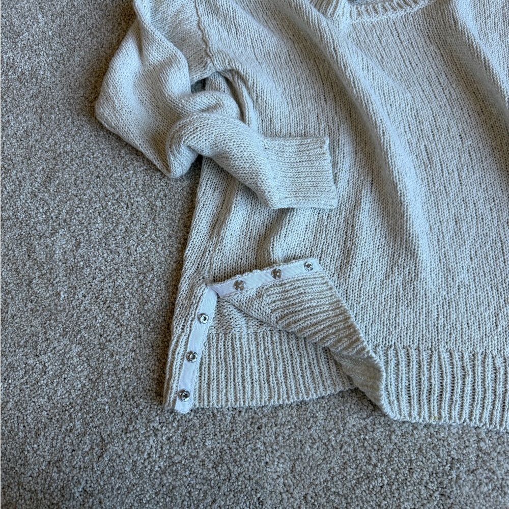 Banana Republic Light Gray Heritage Marled Pullover Sweater - Picture 4 of 6